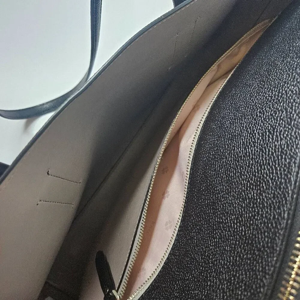 Kate Spade Margoux large black leather satchel/tote.